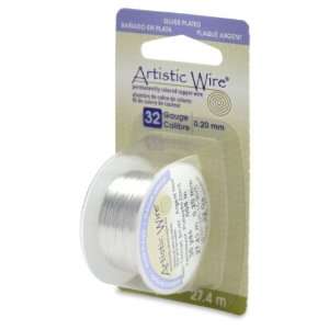  Artistic Wire 32 Gauge Silver Plated Non Tarnish Silver 