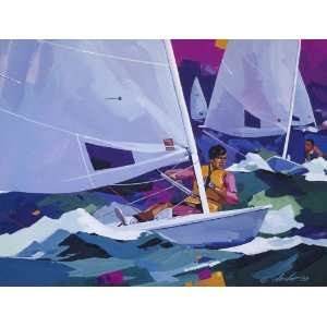  Laser Spirit of Sailboat Racing Lithographic Print by 