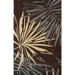 Barcelona Palm Tree Brown Contemporary Rug:  Home & Kitchen