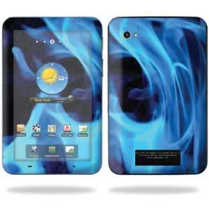   Vinyl Skin Decal Cover for Samsung Galaxy Tab 7 Tablet   Blue Flames
