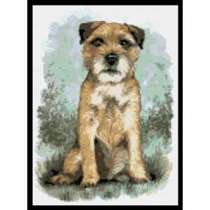  Border Terrier Dog Counted Cross Stitch Kit: Everything 