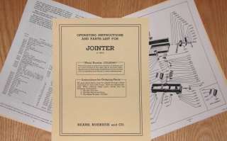 CRAFTSMAN 4 3/8 Jointer 103.23340 Parts Manual  