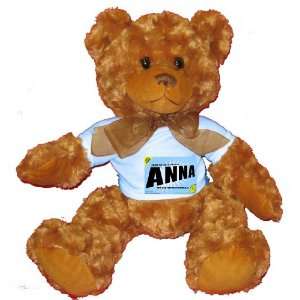   MY MOTHER COMES ANNA Plush Teddy Bear with BLUE T Shirt Toys & Games