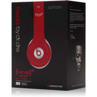 New Monster Beats by Dr. Dre Solo HD Special Edition Headphones (Red 