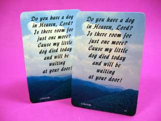 Do You Have A Dog In Heaven Lord   Pet   2 Verse Cards   SKU# 121 