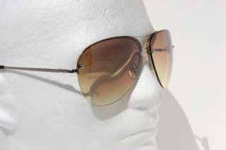 Rimless Aviator sunglasses cops vintage brown gradient  