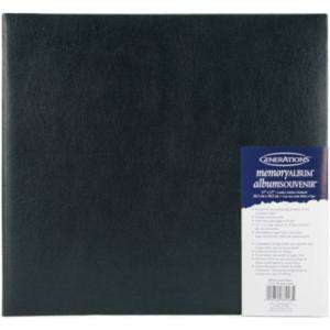 Generations Navy Blue Leather 12 x 12 Scrapbook Album w/50 Top Loading 