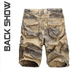 Camouflage Match Shorts Casual Pants Combat Trouser Cargo Pants Camo 