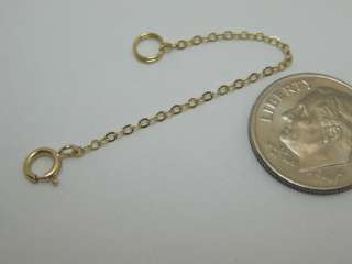 14K YELLOW GOLD DELICATE CABLE CHAIN EXTENDER #1  