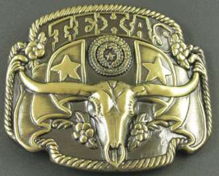 Cool Cowboy OX Cow Head Men Buckle Genuine Leather Belt  