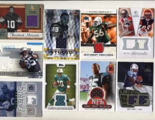 NFL FOOTBALL   Lot of 100 Game Used Jersey & Relic Cards ROOKIES SHORT 