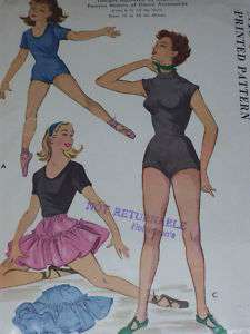 ATQ. 1953 McCALLS #1776 GIRLS LEOTARD~TUTU PATTERN 6  