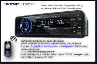 BLUETOOTH AUTORADIO Touchbutton USB  CD SD Karte  