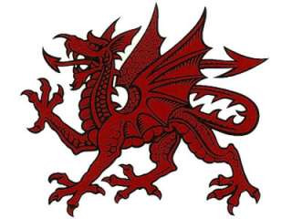 Red Welsh Dragon Select Size Waterslide Ceramic Decals  
