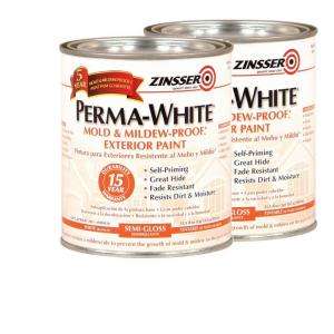 Zinsser Perma White 1 Qt. Semi Gloss Exterior Primer (2 Pack) 203289 
