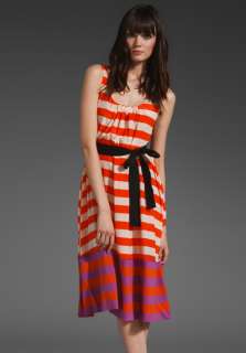 SONIA BY SONIA RYKIEL Striped Color Block Tank Dress in Amarante 