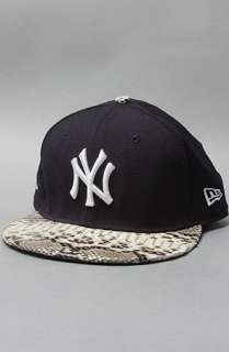 Menaud Sportswear The New York Yankees Snakeskin Snapback Hat in Navy 