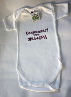 Babybody Strampler Gr.74   80 Gesponsert Oma Opa: .de: Baby