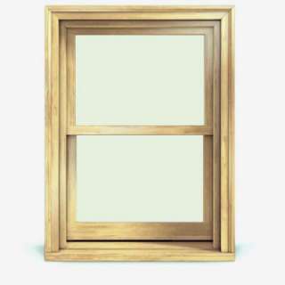   Hung Wood Window, 24 in. x 38 in., Natural, with LowE Insulated Glass
