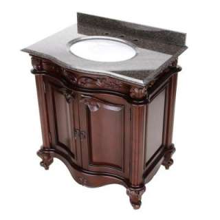 Pegasus Estates 30 in. Vanity in Rich Mahogany with Granite Vanity Top 