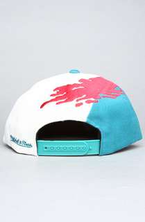 Mitchell & Ness The Detroit Pistons Paintbrush Snapback Hat in Teal 