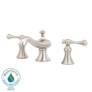 Handle Low Arc Widespread Lavatory Faucet in Vibrant Brushed Nickel 