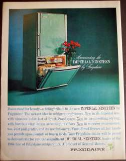 1963 Frigidaire Imperial 19 Refrigerator appliance ad  
