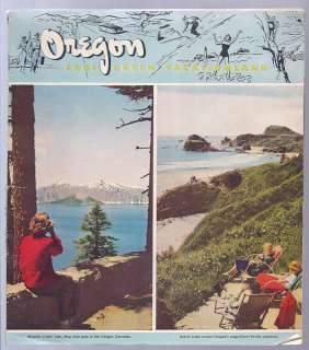 1950s Oregon travel brochure Cool Green Vacationland  