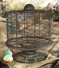 Home Essentials Brown French Wire Covered Cake Dome $40.00