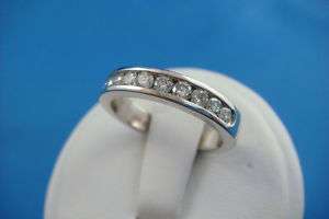 14 K. DIAMOND CHANNEL SET LADIES WEDDING BAND, CLASSIC  