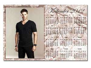 Supernatural   Jensen Ackles alias Dean Winchester   Taschen Kalender 