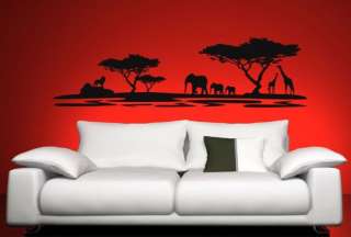 Wandtattoo ArtNr 3002 Afrika, 126 x 30 cm, Farbe schwarz