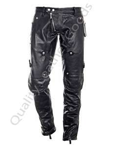 QLG Style Mens Genuine, Handmade leather Pants  