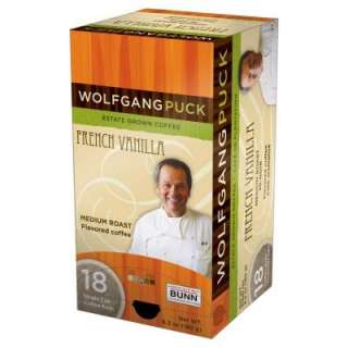 Wolfgang Puck French Vanilla Single Cup Coffee Pods, 18 Count WP79110 