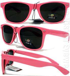 Wayfarer Sunglasses Retro Super Dark Lenses Pink 222  