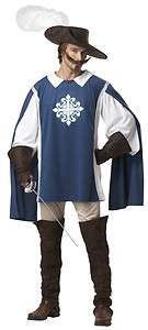 Musketeer Medieval Renaissance Adult Men Costume Hero  