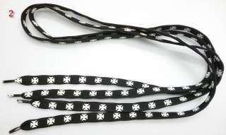   Crossbones Shoelaces Shoe String Lace Style metal star air  