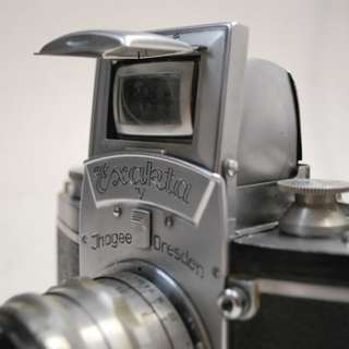 Exakta V + 3,5/5cm Tessar Jhagee Dresden 35mm Camera VIntage  