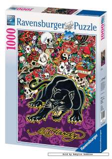 picture 3 of Ravensburger 1000 pieces jigsaw puzzle: Ed Hardy   Black 