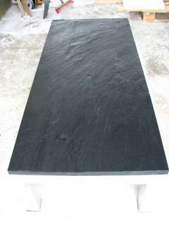 Platte in Schiefer schwarz/ gespalten Ofenplatte/ Kaminplatte 