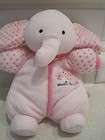 Carter Pink Sweetheart Polka Dot Elephant Rattle Lovey Plush Animal 