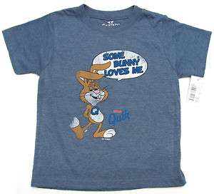   4T Heather Blue Some Bunny Loves Me Nestle Quik Tee Shirt NWT  