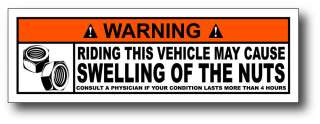 Big Nuts Funny Warning Decal Window Sticker Graphic Car Truck 4x4 Team 