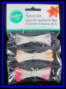 NEW Wilton ***ASSORTED 3 COLORS LILY STAMENS*** NIP  