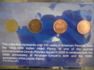   years of classic pennies 1901 indian head penny three lincoln pennies