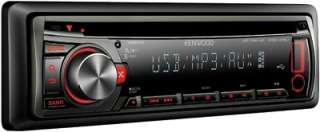 Kenwood KDC 415UR CD MP3 Tuner (Front USB und AUX In) grau mit roter 