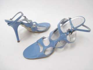 BCBG Blue Patent Leather Strappy Pumps Shoes Sz 39 9  