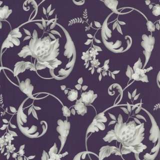 Poison Satin Tapete Luxus Extravagant Klassisch Violett  