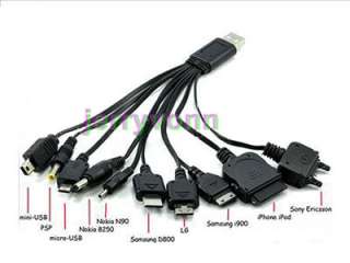   Charger Cable ( 10 in 1 ) for Cell phone PSP iPhone iPod and so on