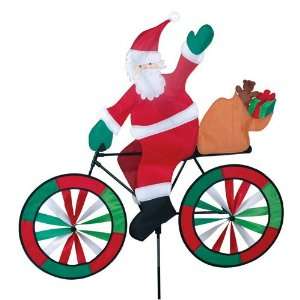 Windspiel Fahrrad Weihnachtsmann / Bike Spinner Santa   77 x 77 x 120 
